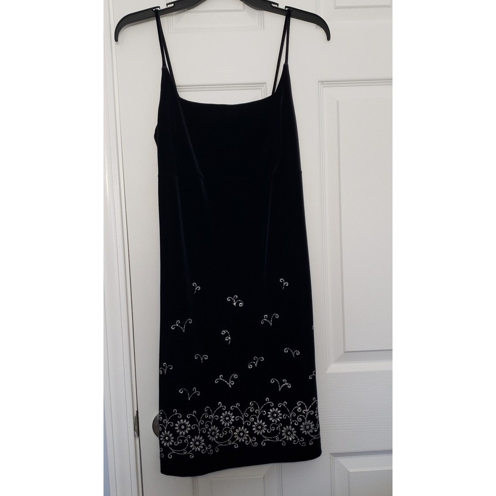 Womans Faux Velvet Sleeveless Party Dress Size XS